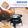 thumbnail image 2 of 2pcs Wooden Pot Lid Wooden Pot Lid Handle Universal Pot Lid Kitchen Pot Lid (M6 Light Color), 2 of 4