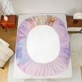 thumbnail image 5 of Homewish Rustic Vibrant Groovy Bed Sheets, Kawaii Butterfly King Sheets, Purple Oil Printing Sheet Set, Super Cozy Room Decor, 4-Piece, 5 of 7