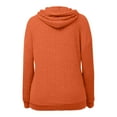 thumbnail image 7 of IVEYRTF Kids Hooded Sweatshirt Long Sleeve Solid Color Knit Ribbed Round Neck Pocket Tops for Boys and Girls Casual Comfortable Soft Fabric(Orange,9-10 Years), 7 of 7