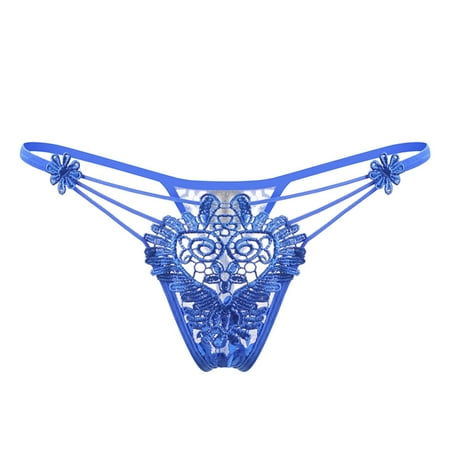 

Mackneog High Rise Underwear Women Women Lace Transparent Sexy Panties Hollow Embroidery Temptation Embroidery Thong Sexy Panties Lace Lace Thong Plus Size Panties