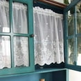 thumbnail image 6 of 1Pc/ 2pcs Lace Valances for Windows, Lace Floral Embroidered Semi Sheer Curtain for Kitchen Cafe Dinning Bath Room, 51x16inch, 6 of 7