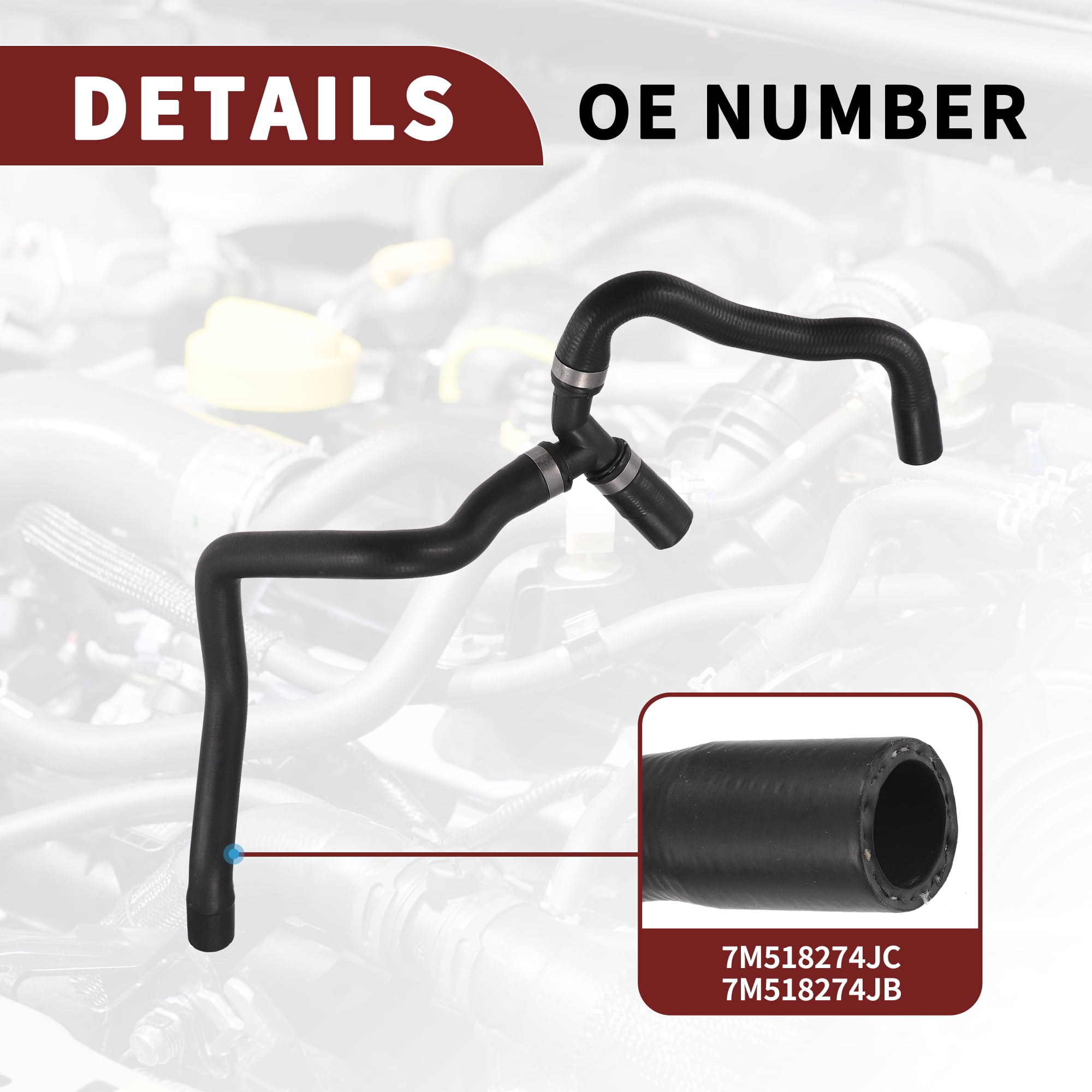 Unique Bargains Cooling System Hose Assembly for Ford Focus 2004-2020 and C-Max 2007-2010