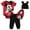 Red/black, variant on Disney Mickey Mouse Bodysuit, Pants, Bib and Hat 4 Piece Outfit Set Newborn to Infant