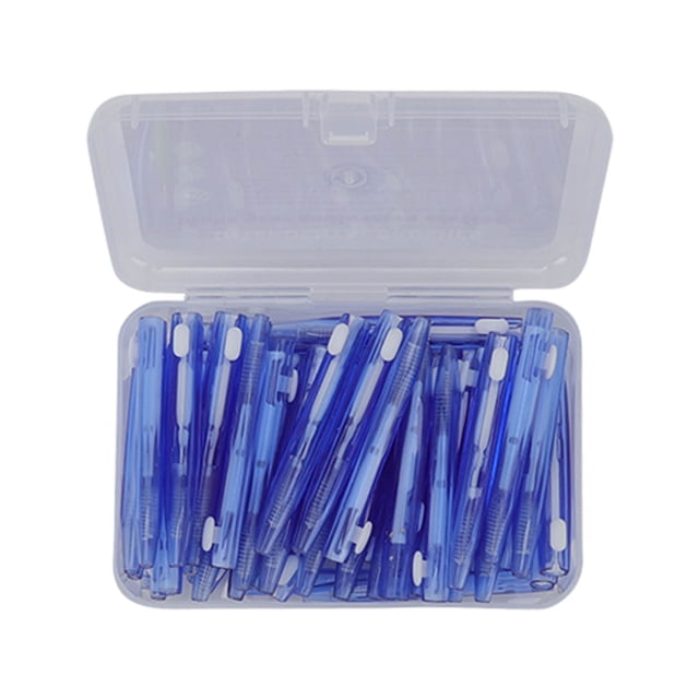 Braces Cleaner, Grade Nylon Wire Multifunction Convenient Interdental Cleaners 60Pcs With PP Handle For Adults For Orthodontic Care Blue