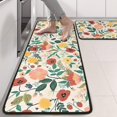 thumbnail image 2 of Kitchen Rugs Sets Of 2,Pioneer Flower Floral Print Pattern Anti Fatigue Kitchen Mat Rugs Non Slip Washable,Decorative Kitchen Floor Mats for Kitchen,Sink,Laundry,17"x47"+17"x47", 2 of 5