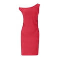 thumbnail image 5 of Women’s One Shoulder Bodycon Mini Dress Ruched Slim Fit Sleeveless Cocktail Party Club Dress, 5 of 8