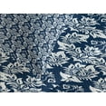 thumbnail image 4 of Ambesonne Damask Quilted Bedspread Set 3 Pcs, Antique Baroque Curves, Queen Size, Dark Petrol Blue White, 4 of 5