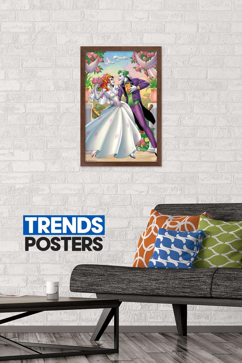 DC Comics - Harley Quinn - Romance Wall Poster, 14.725" x 22.375", Framed