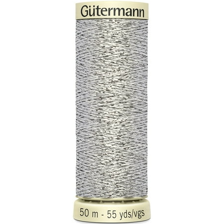 - Gutermann Sparkle Metallic Thread 50m-Silver