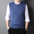 thumbnail image 4 of Suéter de punto para hombre, novedad de primavera y otoño de 2021, sin mangas, chaleco holgado para hombre, jersey informal de cuello redondo para caballero, jersey de jersey, 4 of 4