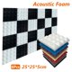 thumbnail image 1 of Gwong Decoración hogareña 6pcs 25x25x5cm Pyramid Studio panel acústico azulejo a prueba de espuma de espuma cojín Gwong 21048472, 1 of 7