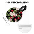 thumbnail image 5 of Cherry 2pcs PU Leather Round Bag Tags Suitcase Handbag Tags with Privacy Cover and Name ID Tag for Travel Luggage, Handbags, Backpacks, School Bags, 5 of 6