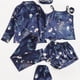 thumbnail image 2 of Conjuntos de salón suaves con cuello en V y manga larga con tirantes finos, ropa de dormir transpirable para mujer con parche en el ojo 10 S, 2 of 4