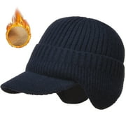 Men's Women's Winter Warm Earm Earmuff Hat with Mask, Thickened Woolen Hat,Style 5