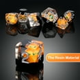 thumbnail image 6 of SWAJUJA Gothic Pumpkin Skull DND Dice Set with Themed Storage Box, Polyhedral RPG Dice for Tabletop Role-Playing Games, 6 of 7