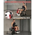 thumbnail image 2 of GARVEE 4 IN 1 Leg Extension and Curl Machine,700lbs Adjustable Leg Curl,Leg Extender for Home Gym,Fits 1" & 2" Weight Plates,Black&Red, 2 of 7