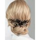 thumbnail image 3 of Zhuge Horquillas para el pelo de boda con flores para novias, peinetas con perlas de cristal,joyas con diamantes de imitación para novias, damas de honor y mujeres (negro), 3 of 4