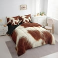 thumbnail image 3 of Feelyou Cattle Cow Print Bedding Comforter Set 7 Pieces, Farmhouse Animal Full Bedding Set, Modern Rustic Fashion Fitted Sheet Flat Sheet, Super Cozy Room Decor, 3 of 7