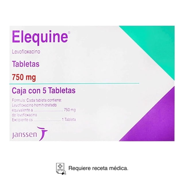 Elequine Levofloxacino 750 mg 5 tabletas