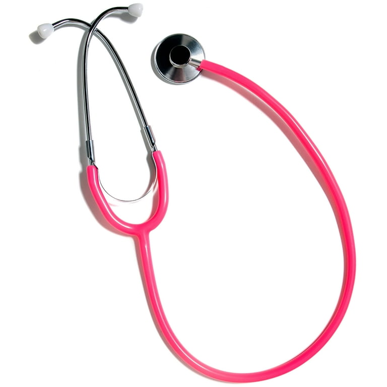 Skeleteen Pink Doctor's Stethoscope Toy - Doctor or Nurse Pretend Play Costume Accessories and Prop Toys for Kids - 1 Piece