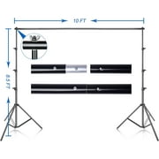 Emart Photo Video Studio 8.5x10ft Backdrop Stand, Photography Support with Cotton Green Screen Background