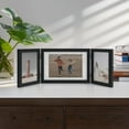 thumbnail image 3 of SUMGAR Picture Frames 5x7 & 4x6 Black 3 Opening Hinged Folding Tabletop Photo Frame Family Collage Wall Decor, Holiday Gift for Mother's Father's Day Son Daughter, 3 of 10