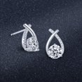 thumbnail image 3 of Pendientes Tunzug Moissanite de plata 925 chapados en oro de 18 quilates para mujer, 3 of 6