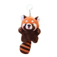 thumbnail image 4 of Cute Red Panda Plush Bag Pendant Keychain Doll Stuffed Toy for Backpack Purse Charm Decor,Christmas Hanging Ornaments,Hangs 挂件, 4 of 5
