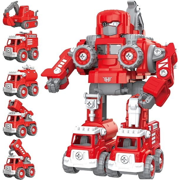 Buy Joyoldelf Toys for Boys, 5 in 1 Construction Transform Robot Toys