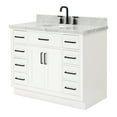 thumbnail image 5 of Ariel Hepburn 43 In. Oval Sink Vanity With 1.5 In. Carrara White Countertop In White, 5 of 10