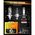 thumbnail image 3 of Bombilla LED OXILAM 2025 H4 9003 6500 K 26000 LM 700% más brillante, 3 of 9