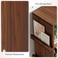 thumbnail image 4 of Tribesigns 70.9" Tall Narrow Bookcase, 5-Tier Slim Cube Wooden Bookshelf with Side Storage, 4 of 7