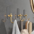 thumbnail image 6 of 304 Stainless Steel Adhesive Wall Hook 3.1x1.97in No-Drill Bathroom/Kitchen Hanger for Towels/Bags (Black/White/Silver 0.13lb)​, 6 of 6