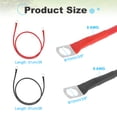 thumbnail image 2 of Uxcell 2 PCS 8AWG Gauge Battery Cable Wire 3FT Length 3/8" Diameter Positive and Negative Copper Alternator Connector with US standard O-ring for Car RV Golf Cart Marine, Red Black, 2 of 6