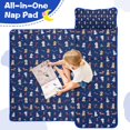 thumbnail image 4 of Dark Blue Christmas Dog and Snowman Pattern Toddler Nap Mats for Kids Preschool,59"x22" Sleeping Mat Bag or Kids,Toddler Sleeping Bag,Toddler Nap Mat or Daycare, 4 of 6