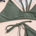thumbnail image 5 of WREESH Women Solid Bikini Two-Piece Swimwear Swimsuit Beachwear Set, 5 of 5