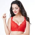 thumbnail image 1 of Sujetador sexy de encaje transpirable fruncido ajustable ropa interior de mujer sujetador de pecho fino, 1 of 5
