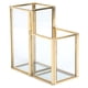 thumbnail image 5 of Contenedor De Almacenamiento De Vidrio Para Jardín, Columna Poligonal, Barra De Latón Dorado, Caja Para Habitación De Flores De Soldadura, 5 of 7