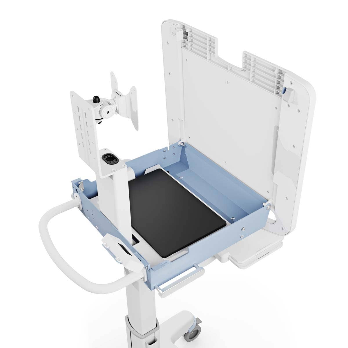 Luxor Vital Power Deluxe Mobile Workstation Cart, Freestanding