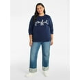 thumbnail image 2 of Terra & Sky Women's Plus Holiday Talking Sweater, Midweight, Sizes 0X-4X, 2 of 5