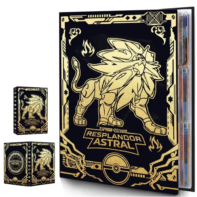 Classeur d'Album de Cartes à Collectionner, Chemise de Protection Album de Cartes de Collection, 4 Pochettes avec 30 Pages Capacité de 240 Cartes à Collectionner, Cadeau pour Enfants-AAC6