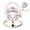 Beige, variant on PRVAETU Electric Baby Swing for Infant Newborn W/ 5 Speed,10 Lullabies,5-Point Harness,Detachable Cushion & Canopy,Remote Control & Touch Panel,Pink