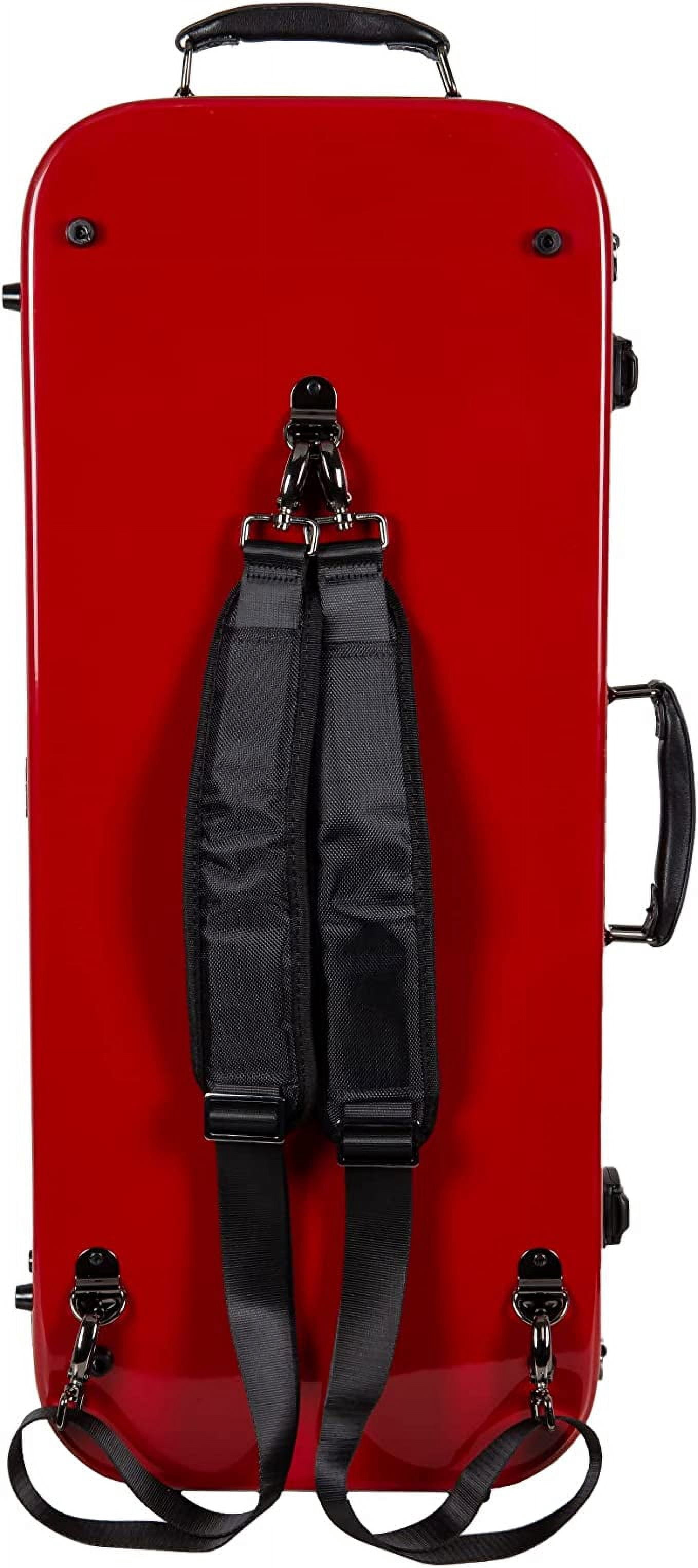 Crossrock Fiberglass Double Case for Two Full-Size Violins with TSA Lock