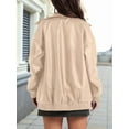 thumbnail image 6 of Leather Jacket Women Faux Oversized Coats 2025 Fall Fashion Outfits Winter Clothes L, 6 of 7