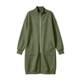 thumbnail image 7 of IUYRTFE Women Mid Length Zip Up Coat with Pockets for Winter Casual Daily Wear, 7 of 7