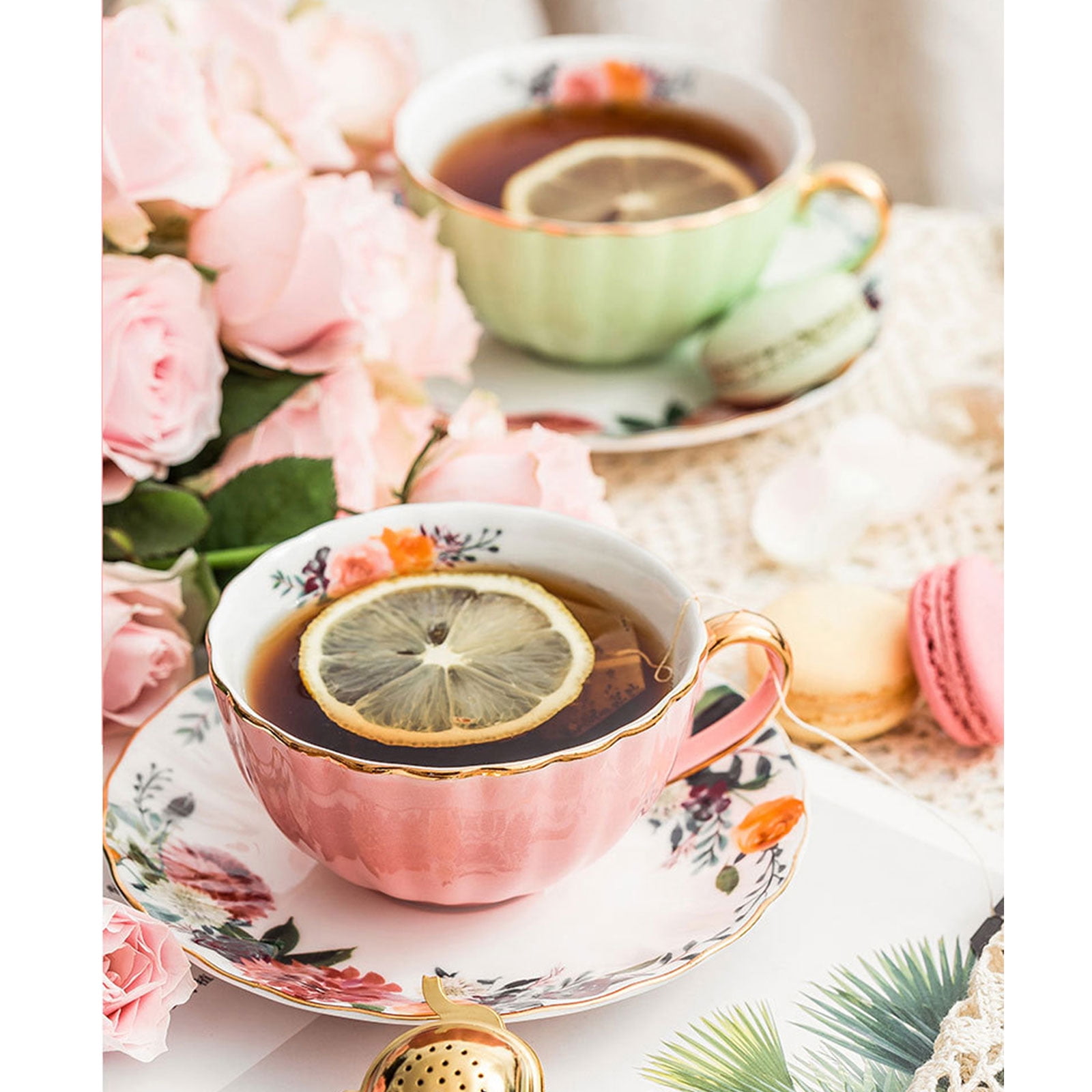 Practical Teas Cup Set With Saucer Sophisticated Ceramic Teas Cup Set ...