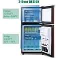 thumbnail image 5 of Krib Bling Compact Refrigerator 3.5 Cu ft Mini Fridge with Freezer with Removable Glass Shelves Wood Grain, 5 of 8