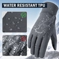 thumbnail image 2 of OZERO Mens Winter Thermal Gloves Touch Screen Glove Water Resistant Windproof Warm for Driving Cycling Running, 2 of 8