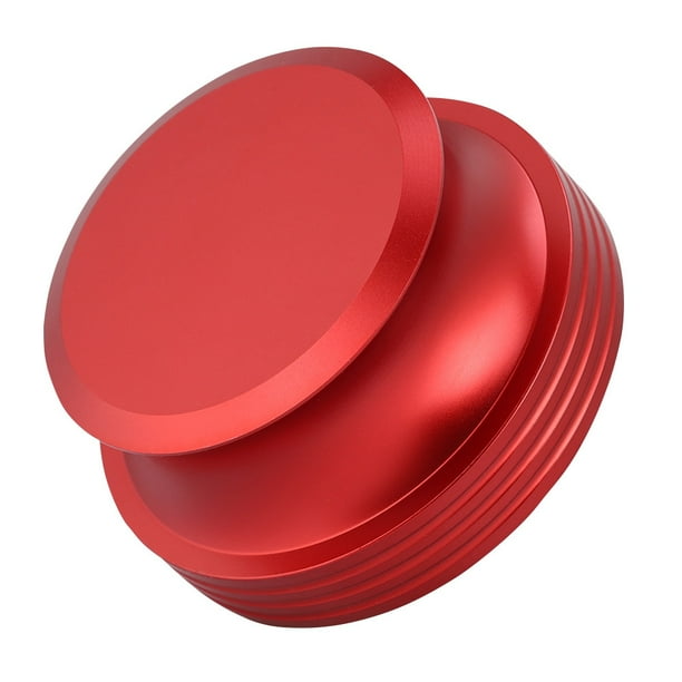 Abrazadera de aluminio duradera para discos de vinilo LP y estabilizador de discos de metal (rojo)