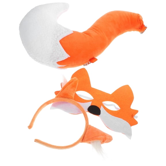 FOMIYES Fox Mask and Tail Set 1 Set Orange Cosplay Accessory for Women in Nonwoven Fabric and